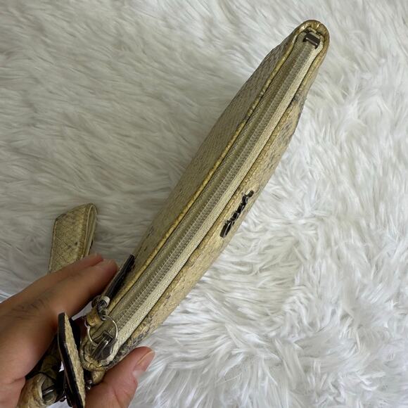 COACH Kristin Embossed Python Wristlet - Picture 6 of 9